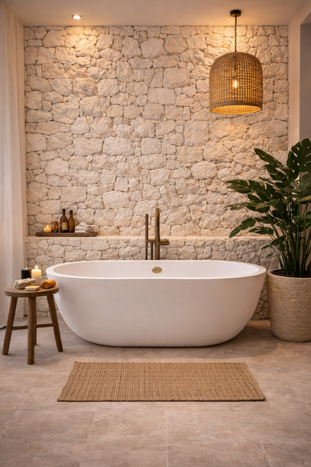 Luxury Limestone Stone Cladding | Made in Bali | Split Face Palimanan Stone Wall Tiles